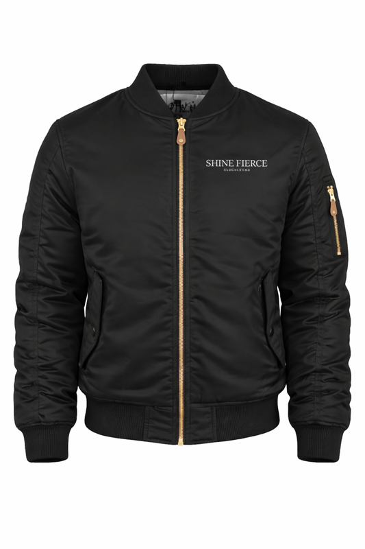 SHINE FIERCE - SF BOMBER JACKET - BLACK